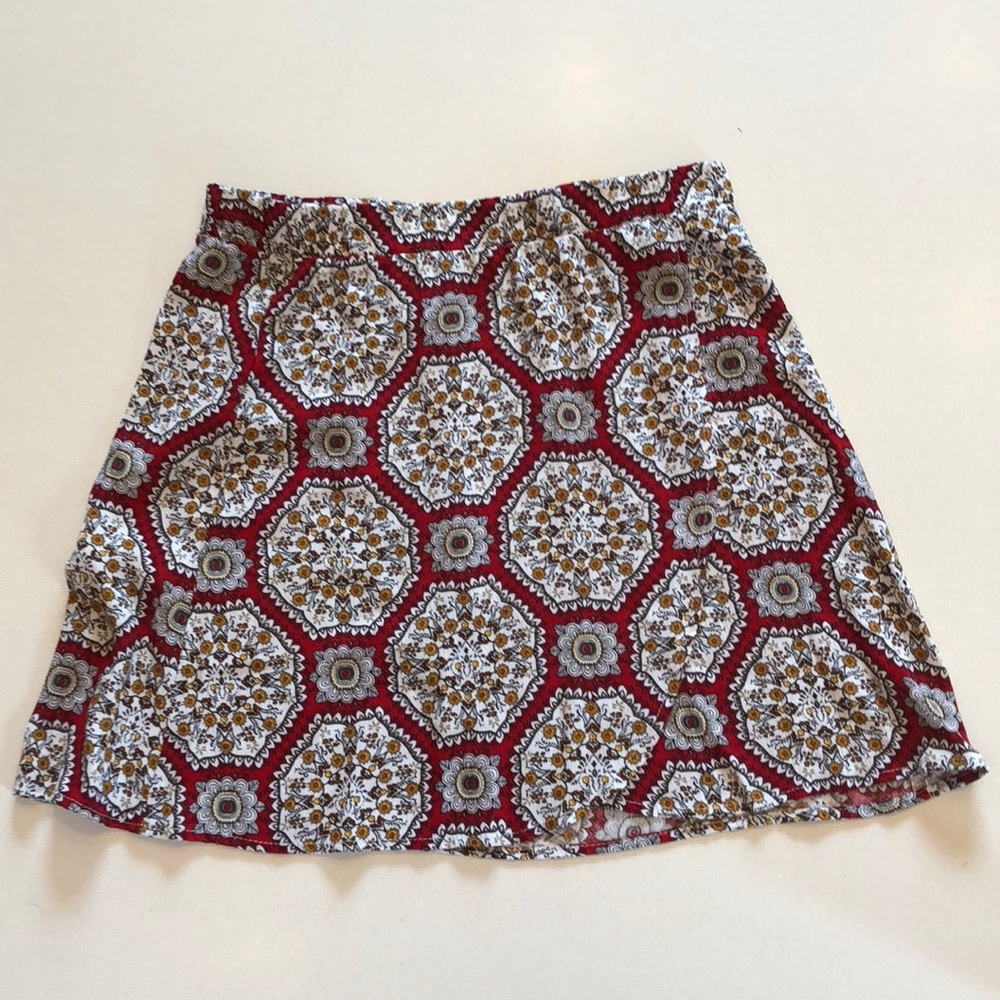 Printed Scalloped Skirt